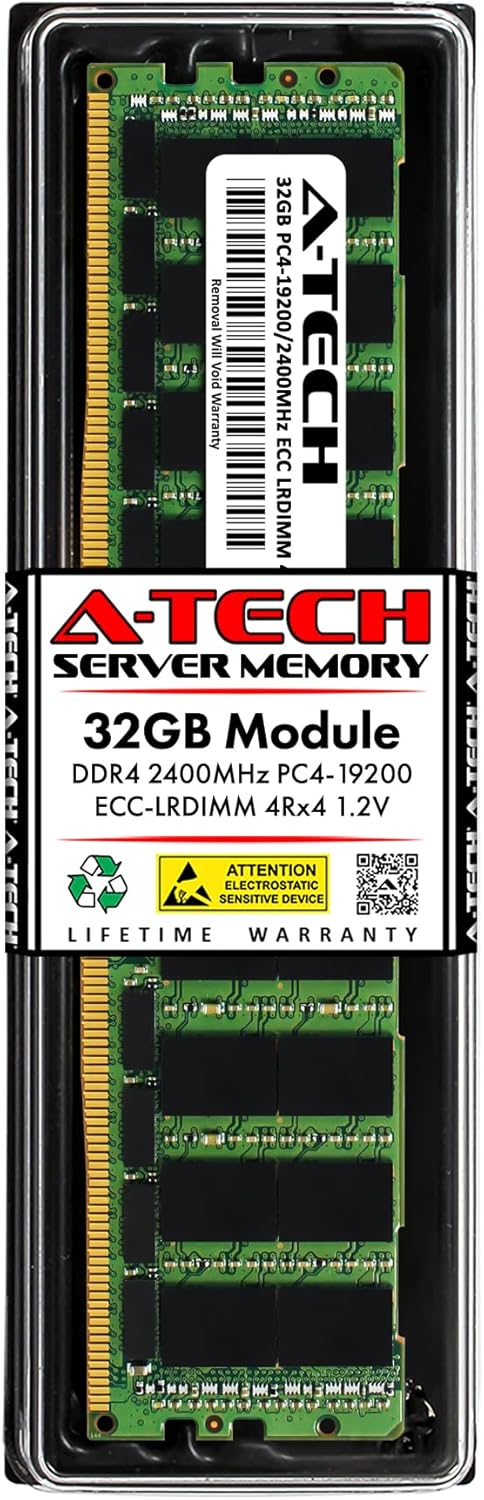 A-Tech 32GB DDR4 2400MHz ECC LRDIMM Server RAM Memory Upgrade