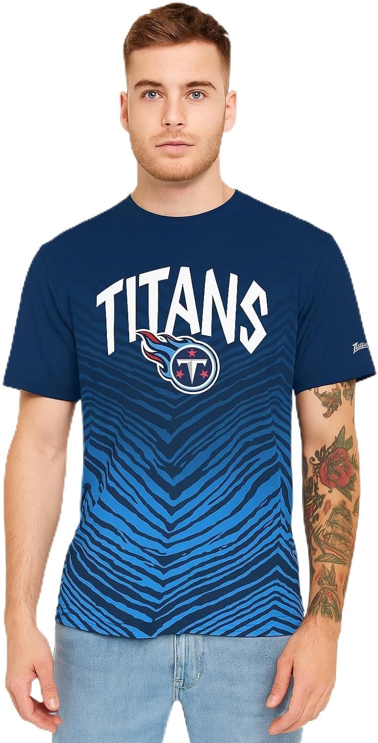 Zubaz NFL Teams Men's Short Sleeve Graphic T-Shirt for Fans