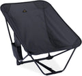 Low Ultralight Camping Folding Chair Black Grid - Compact 1.7 lb