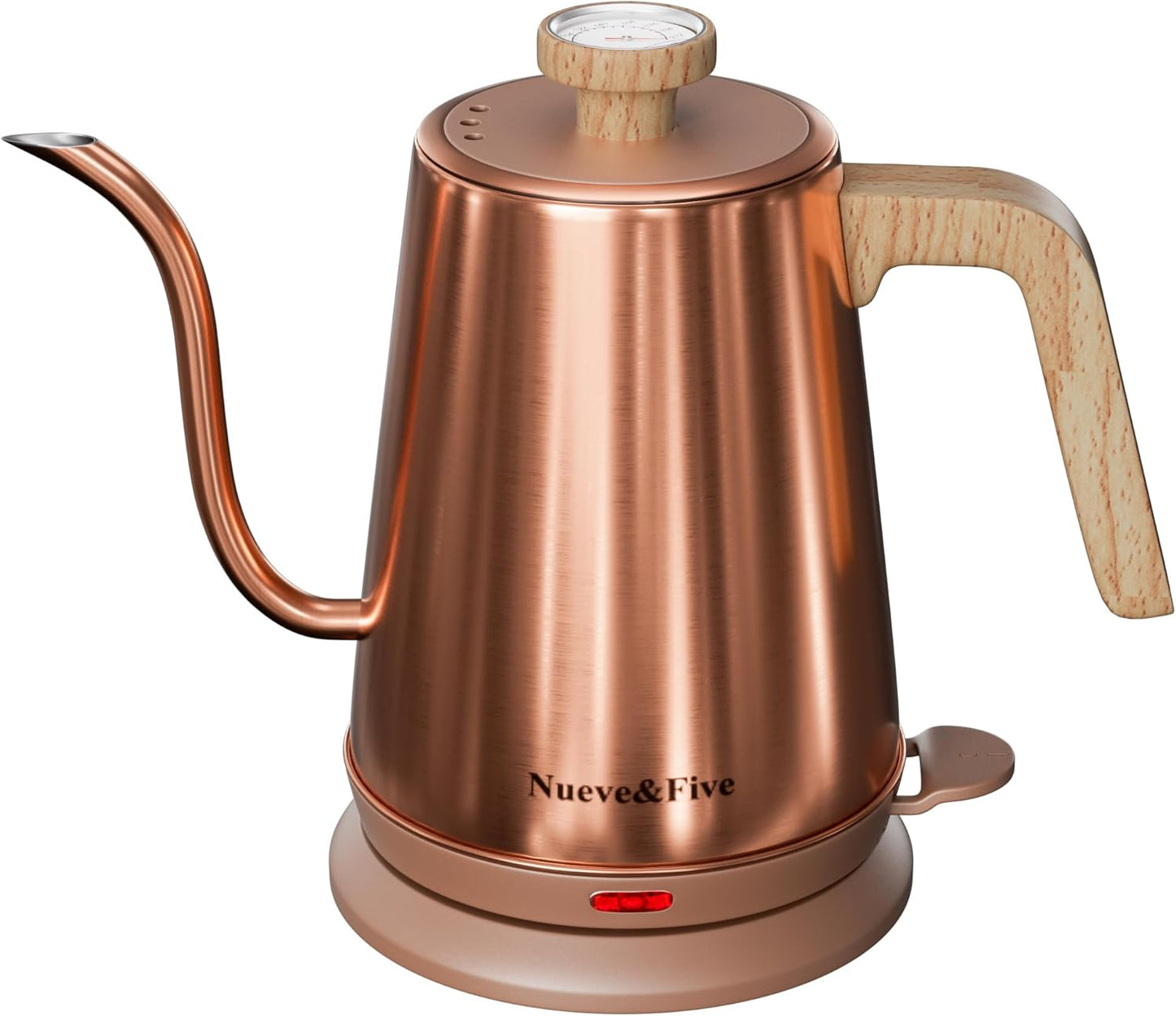 Nueve&Five Gooseneck Electric Kettle with Thermometer for Tea