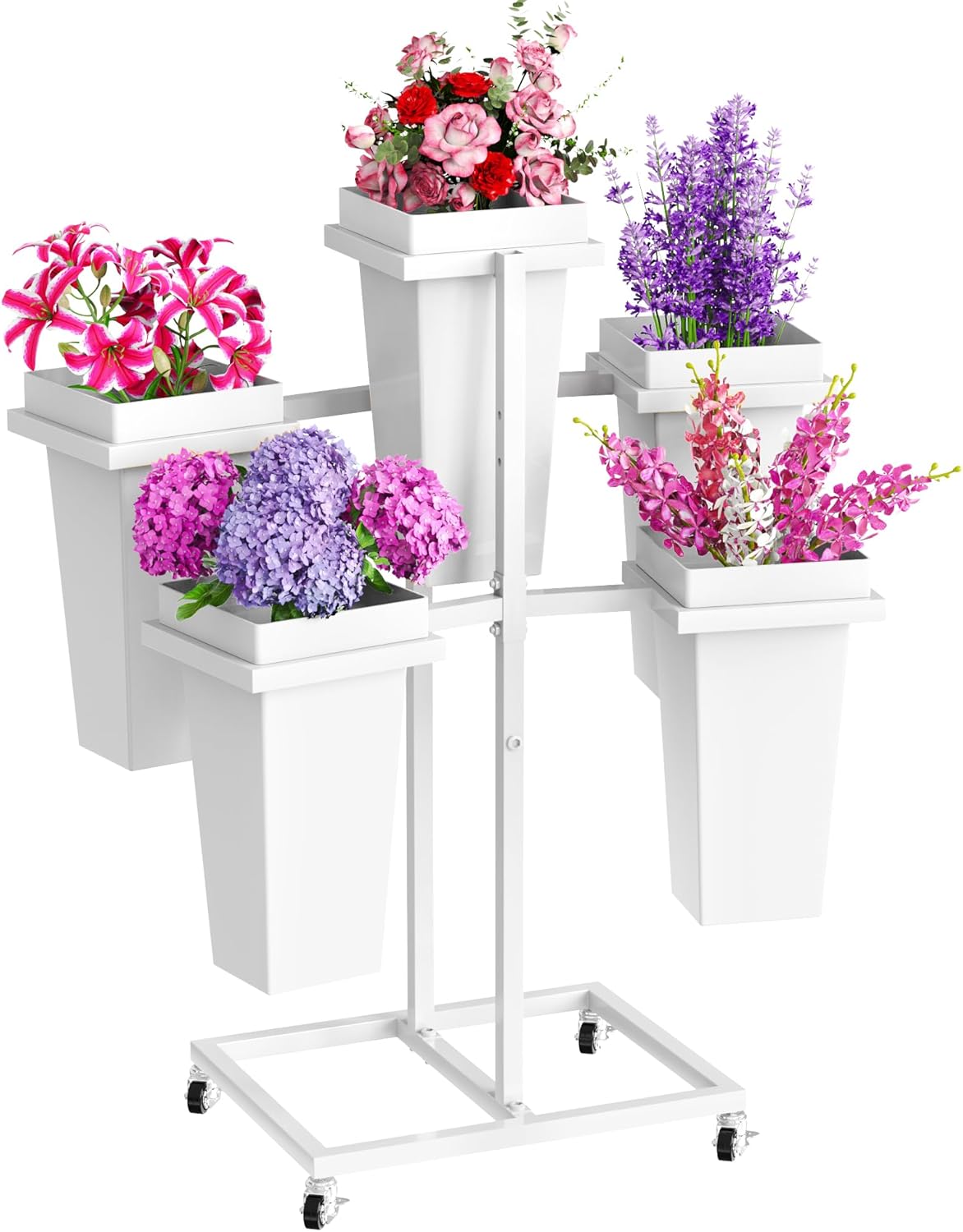 Flower Display Stand with Buckets for Weddings and Events