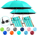 2 PACK Chair Clamp Umbrellas - 360 Adjustable UPF50+ Sun Shade