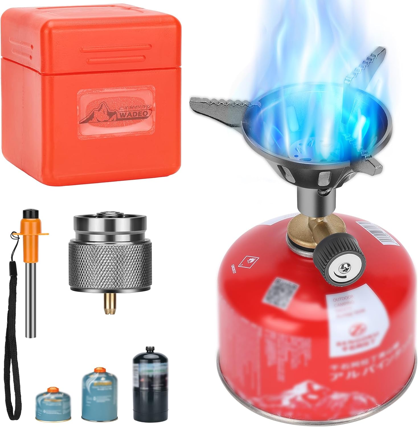 Wadeo Portable Single Burner Stove - Easy Ignition