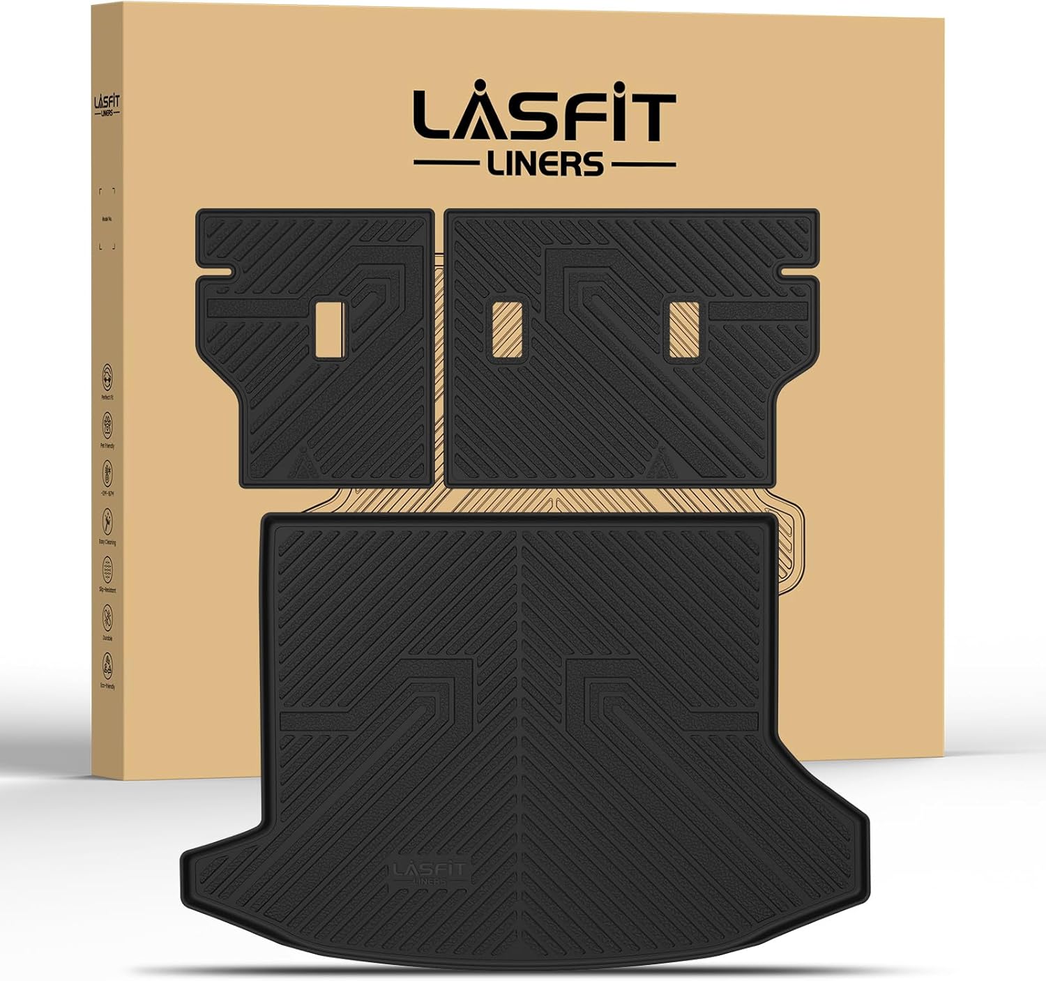 LASFIT Trunk Mat with Backrest for Chevrolet Equinox 2025-2026