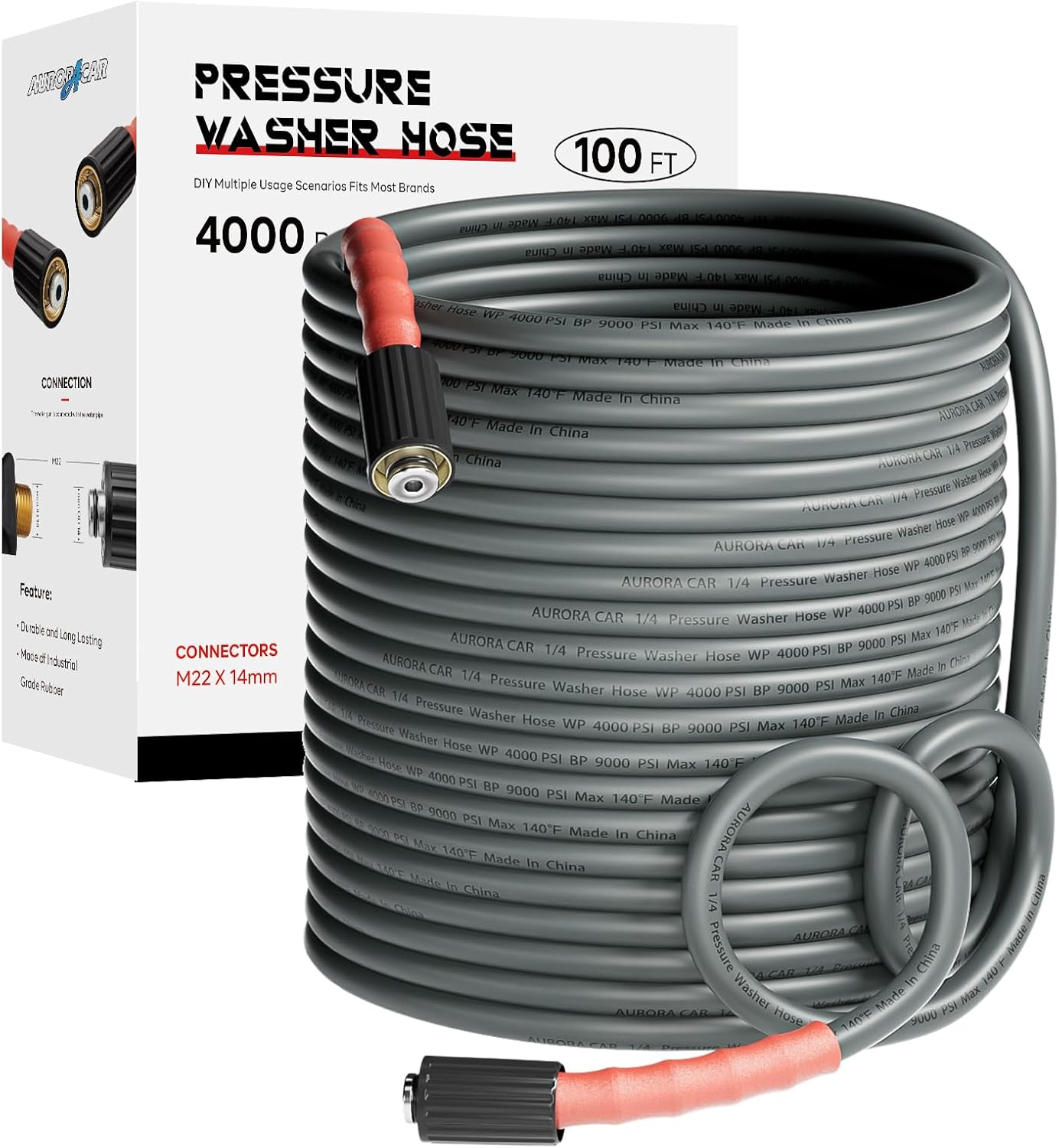 Pressure Washer Hose 100FT Kink Resistant for Most Brands
