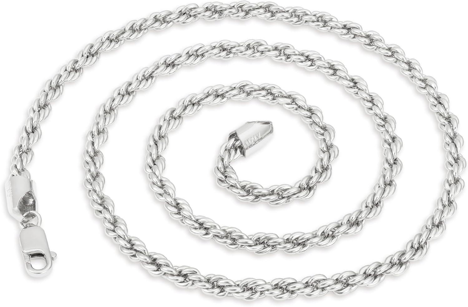 925 Sterling Silver Rope Chain with Lobster Clasp for All