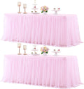 Elegant 8ft Pink Tablecloths for Parties and Celebrations