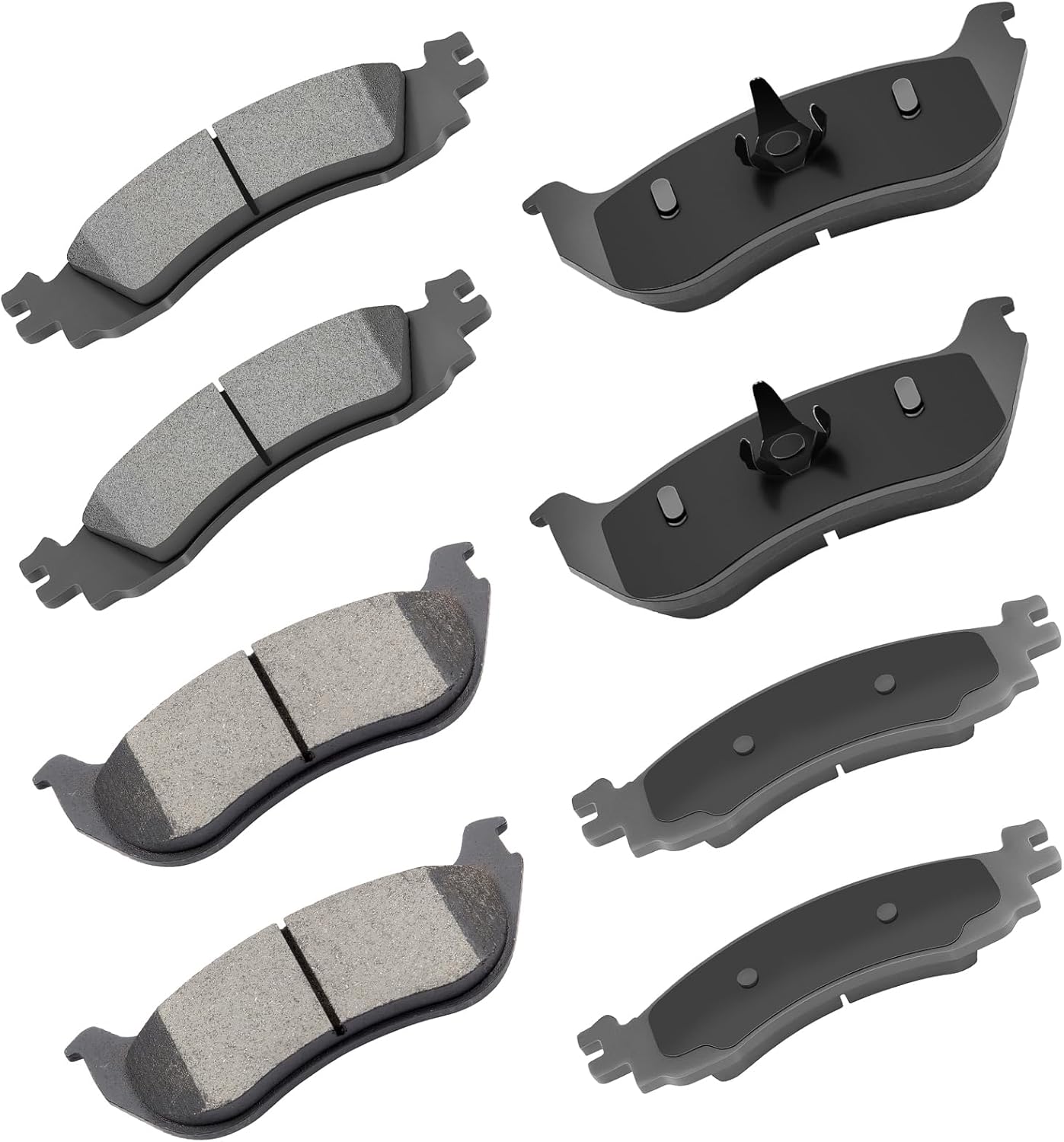 cciyu D1158 D881 8pcs Front & Rear Ceramic Brake Pads Kits