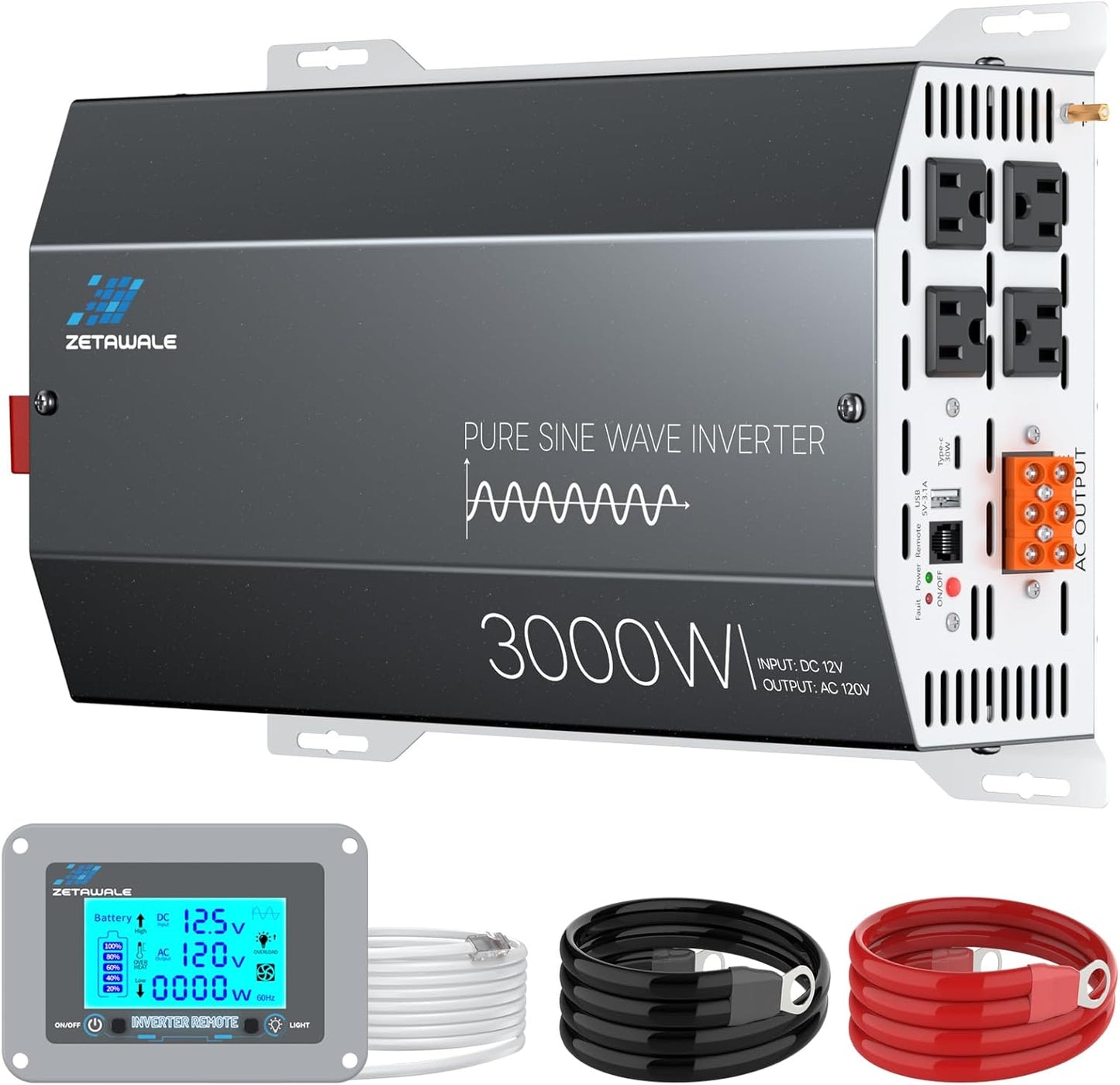 3000 Watt Pure Sine Wave Inverter for RVs and Off-Grid Use