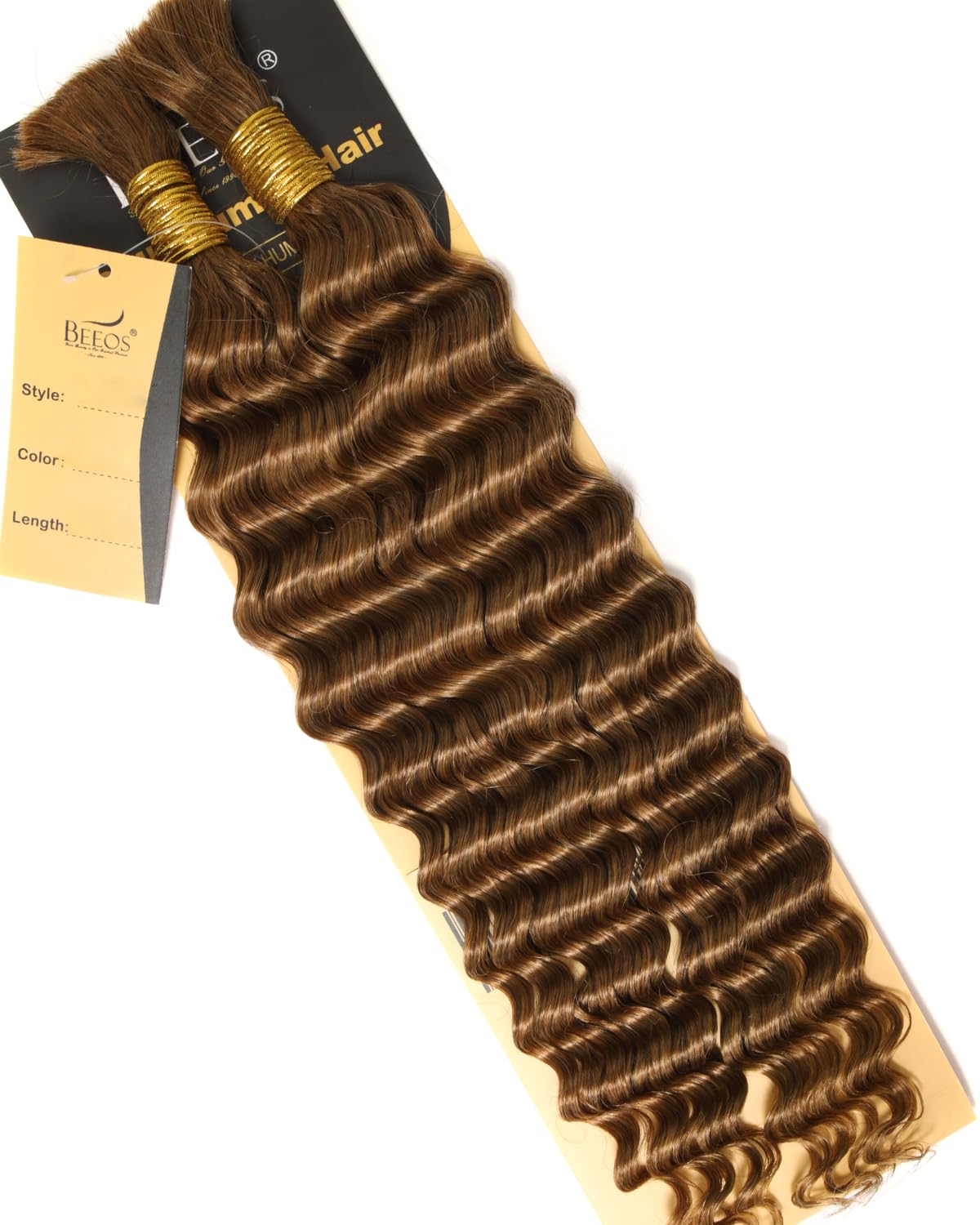 BEEOS Human Braiding Hair for Boho Braids in Auburn Ginger