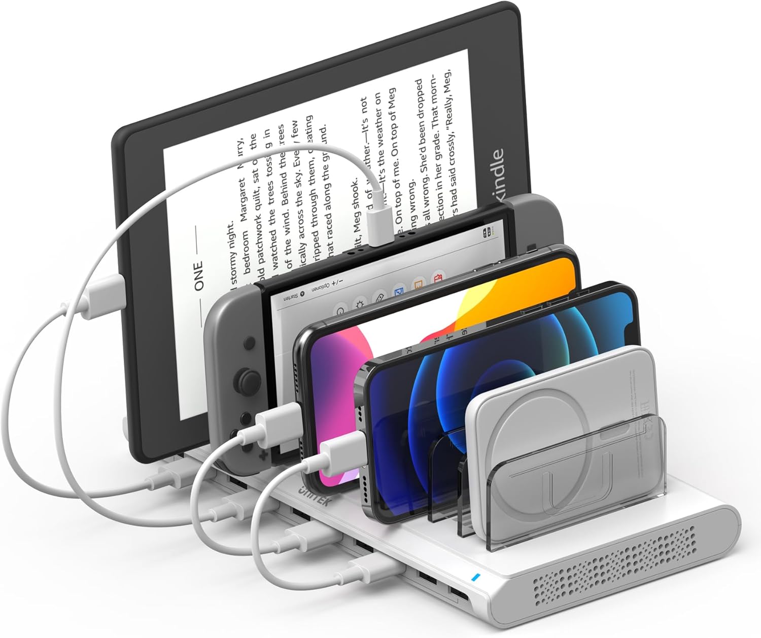 Unitek 10-Port USB Charging Station for Multiple Devices Efficiently