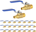 Pack of 20 Crimp Pex X NPT Male Brass Shut-off Ball Valves