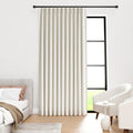 Pinch Pleat Full Blackout Linen Blend Curtain Panel 70in x 84in - Room