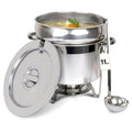 11 QT Soup Chafer Station with Contemporary Marmite Water Pan - Buffet