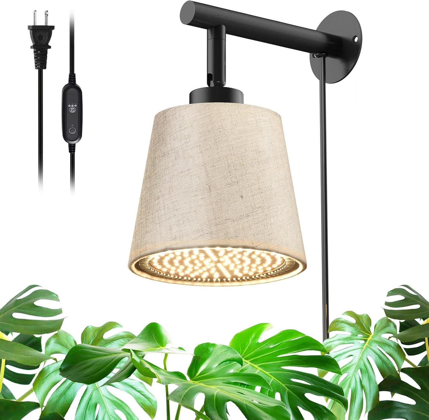 Hanging Grow Lights for Indoor Plants with Timer and Power Cord