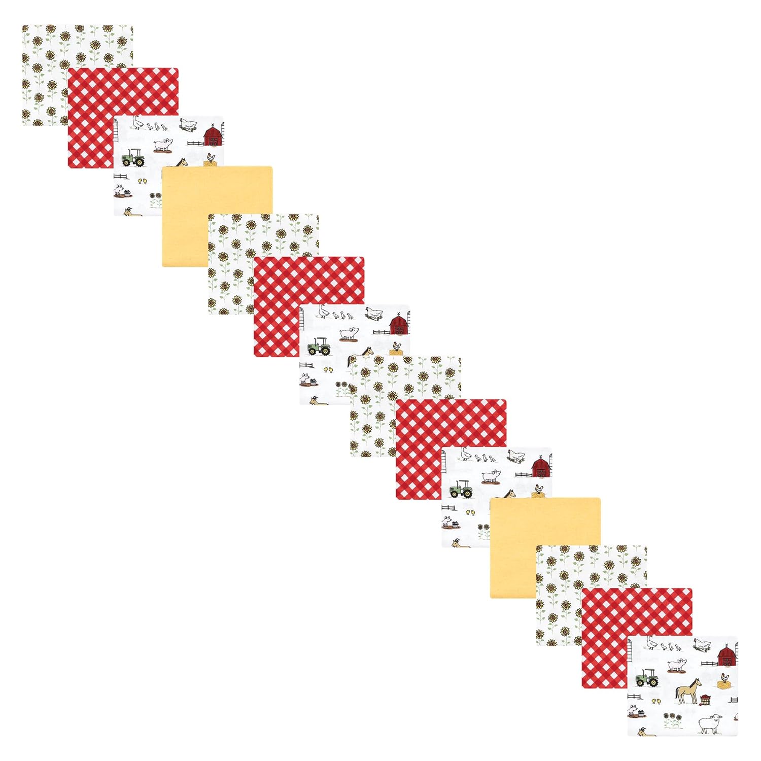 Hudson Baby Unisex Cotton Flannel Receiving Blankets Bundle Set