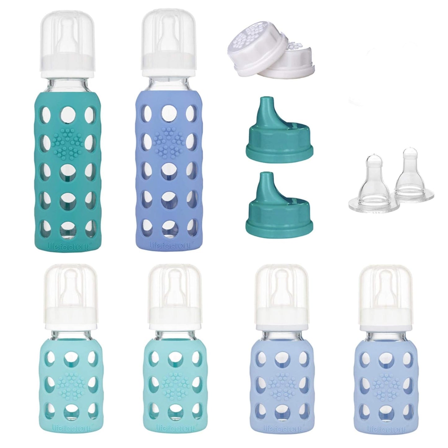 Lifefactory Baby Bottle Starter Set - Leak-proof & Versatile