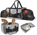 Cat Travel Carrier with Litter Boxes for 2 Cats - Double Compartment