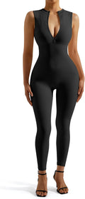 SUUKSESS Women Ribbed Seamless One Piece Jumpsuit for Style