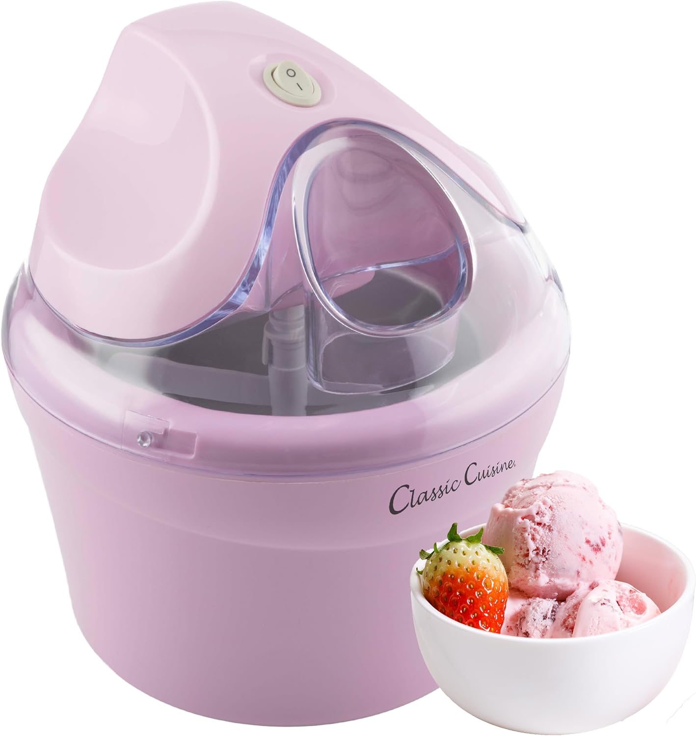 Deliciously Cool Creations: 1QT Pink Ice Cream Maker by Classic Cuisine