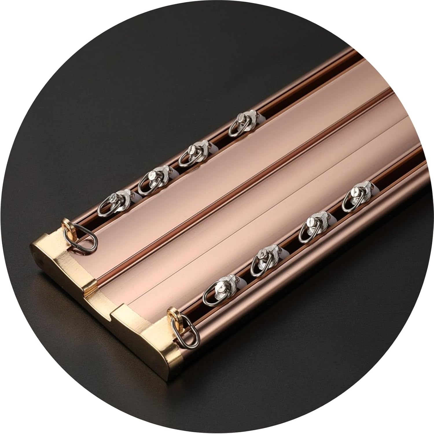 Aluminum Double Layer Curtain Track Set - Seamless Installation