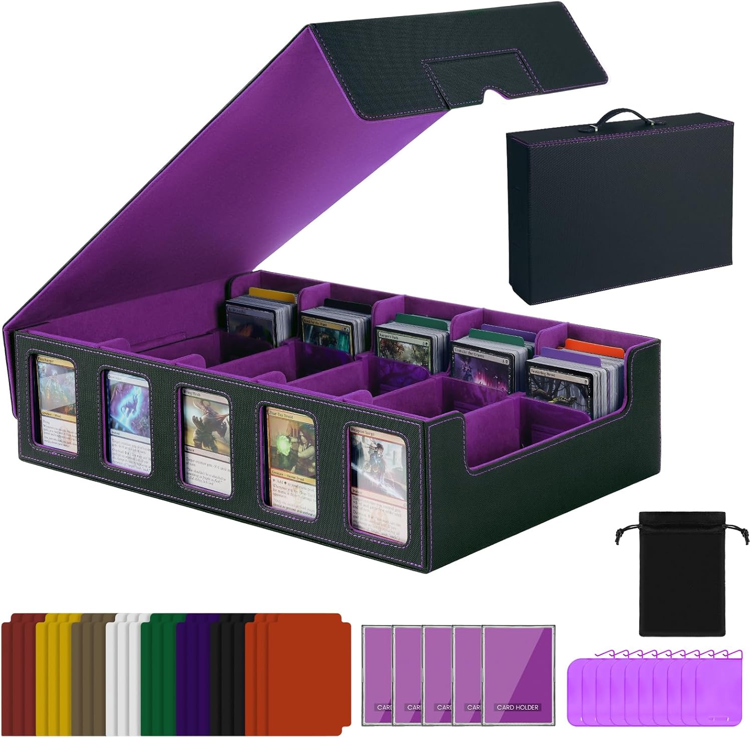 Trading Card Storage Box with Handle for 4000+ Cards