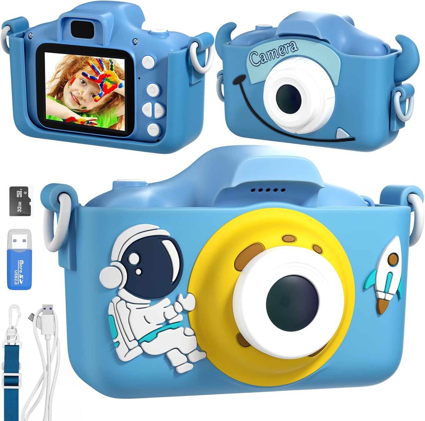 HD Kids Selfie Camera with Cartoon Cover - Sofiniks