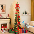6ft Pop Up Prelit Pencil Artificial Christmas Tree - Slim