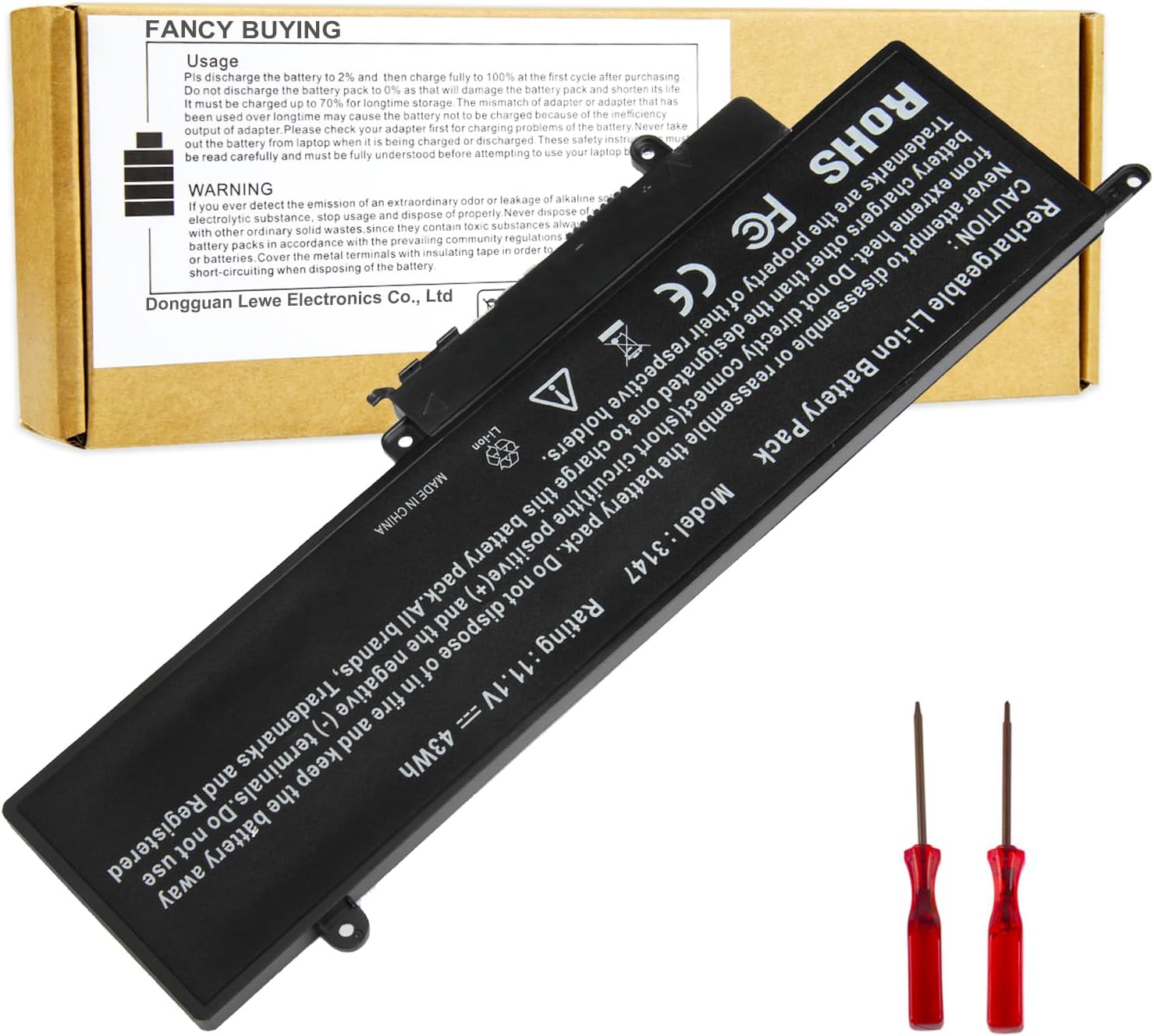 GK5KY Laptop Battery for Dell Inspiron 11 3000 Series Models