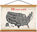Magnetic Poster Hanger Frame for 36x48 36x24 36x12 Posters - Teak