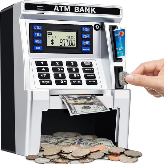 ATM Piggy Bank for Kids - Realistic Electronic Savings Safe