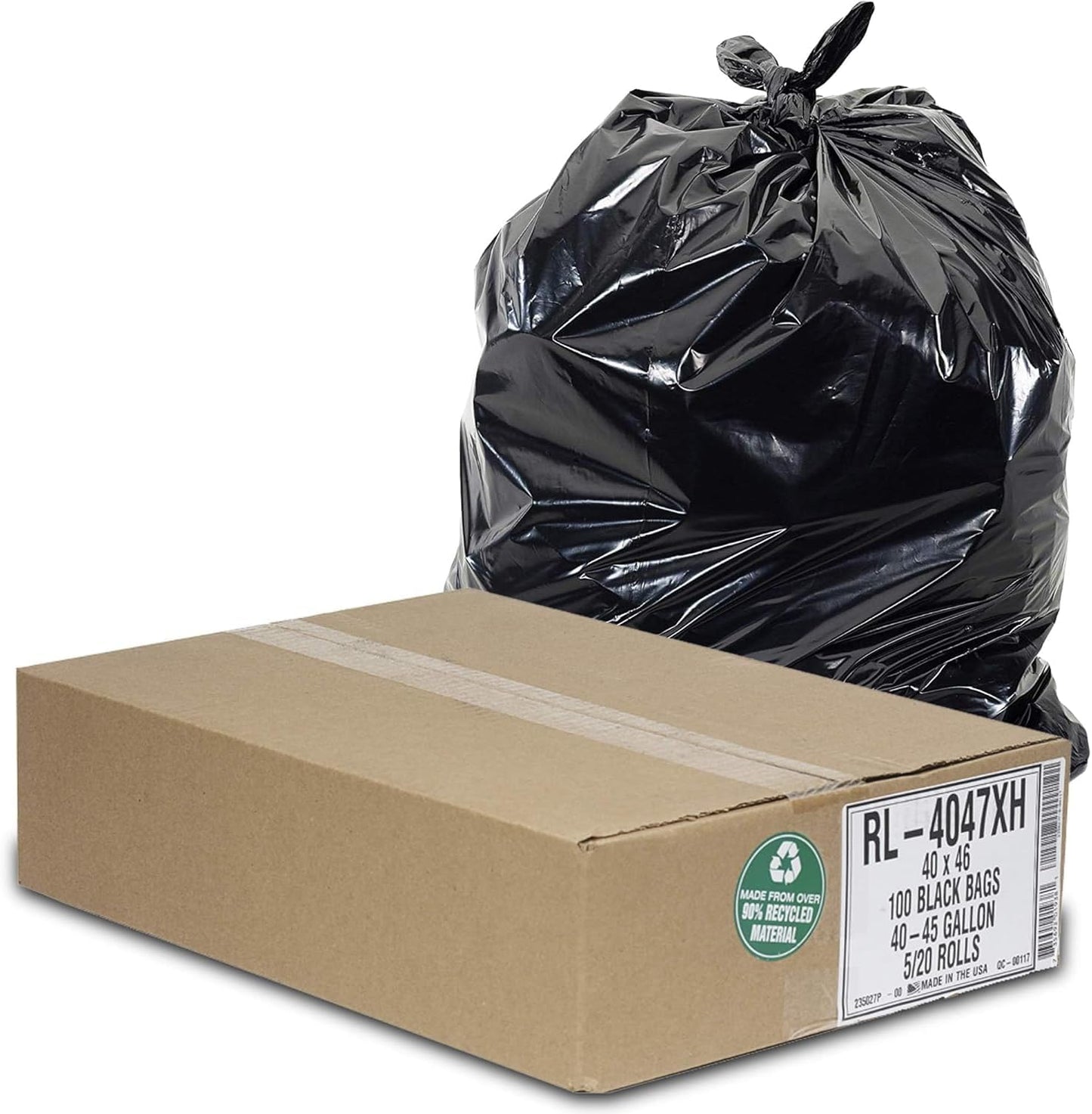 Aluf Plastics 45 Gallon Trash Can Liners - Thick 1.5 MIL Bags