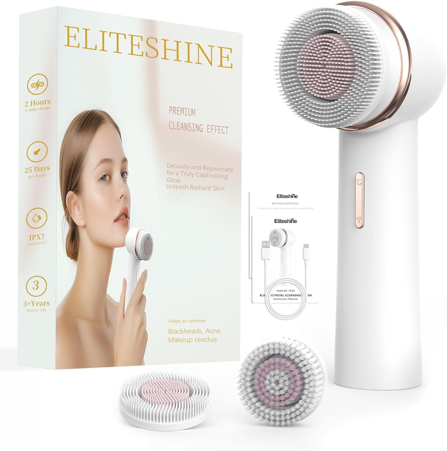 Electric Facial Cleansing Brush for Deep Skin Cleansing Power