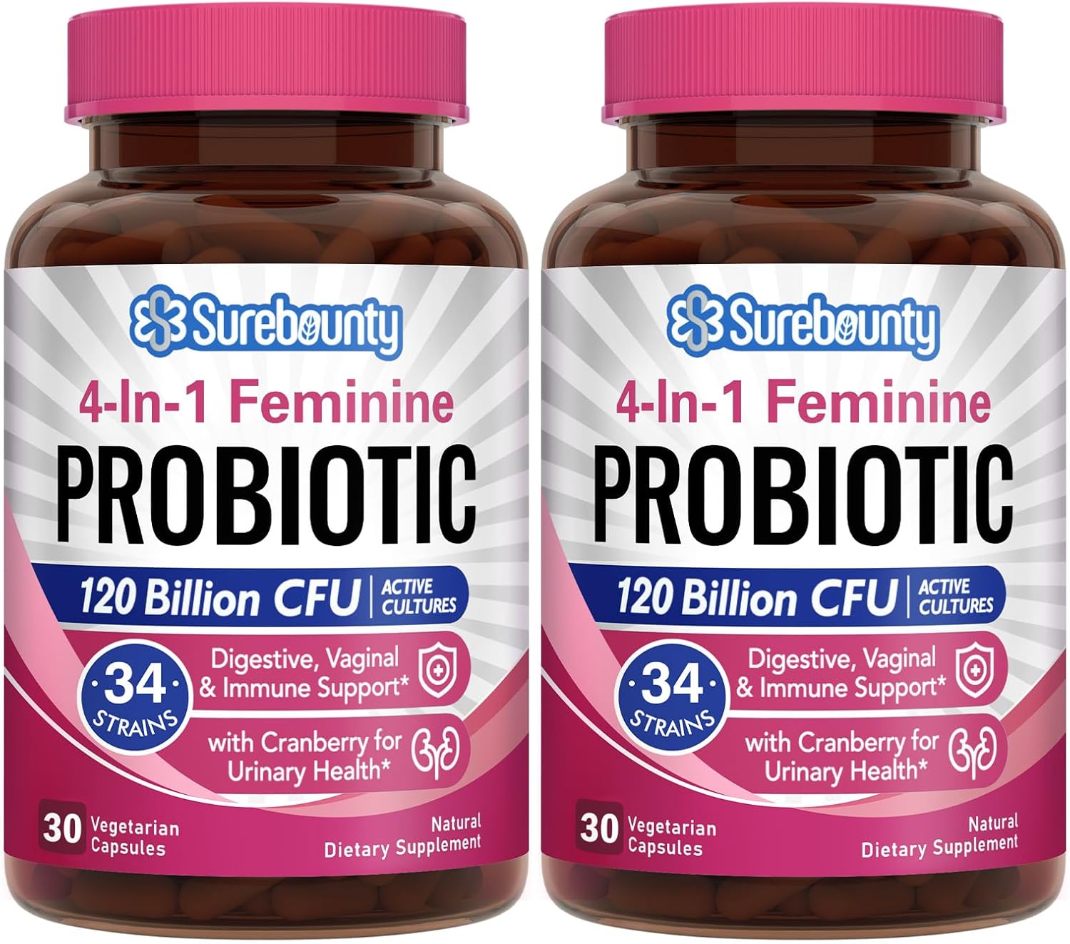 Probiotics for Women - 120 Billion CFU 34 Strains for Health