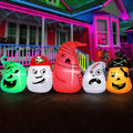 8FT Long Halloween Inflatable Ghost Pirate Crew - Color LED Yard Decor