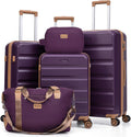 5 Piece ABS Hard Case Luggage Set with TSA Lock - 20/24/28 in