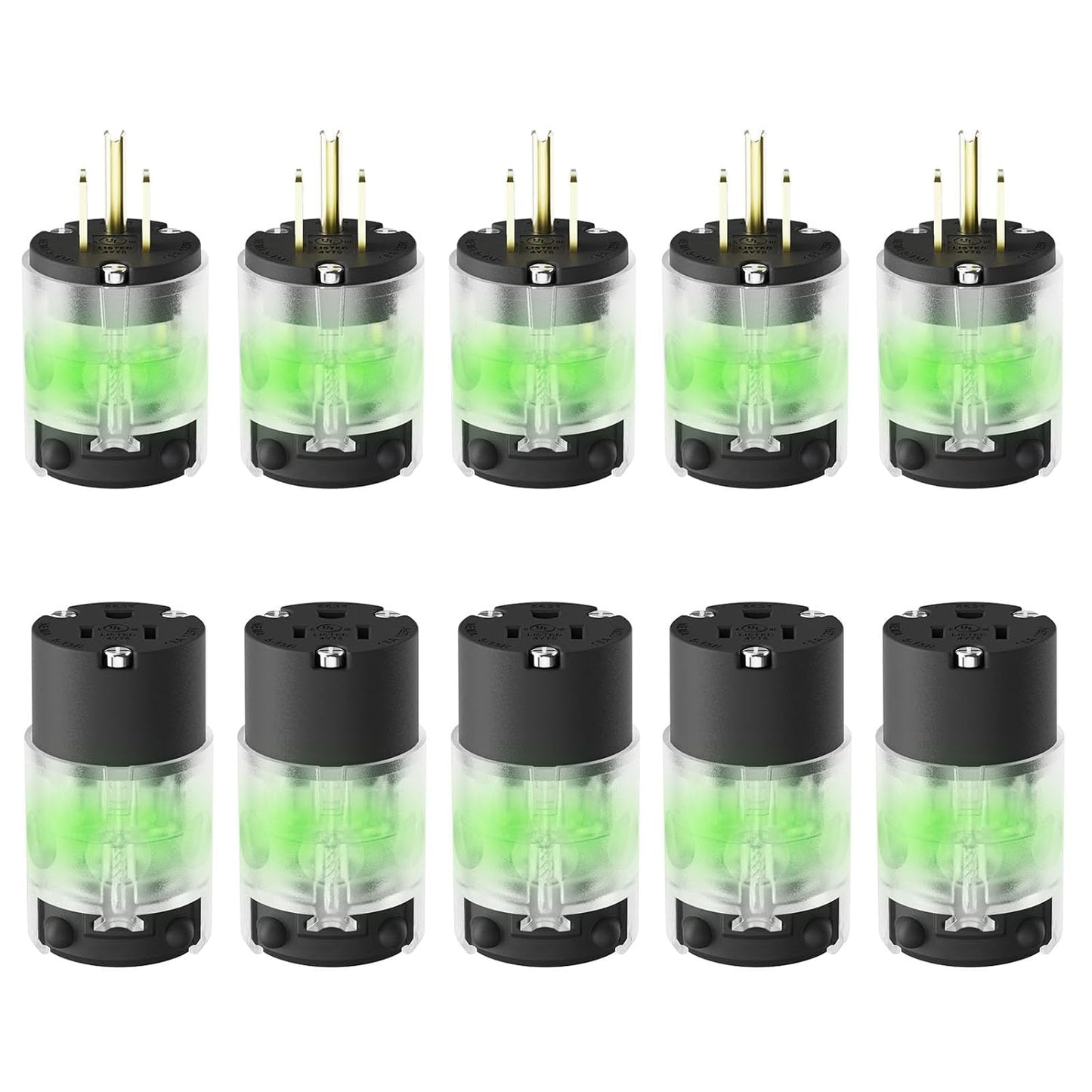 AIDA Lighted Plug and Connector Set for Safe Power Use