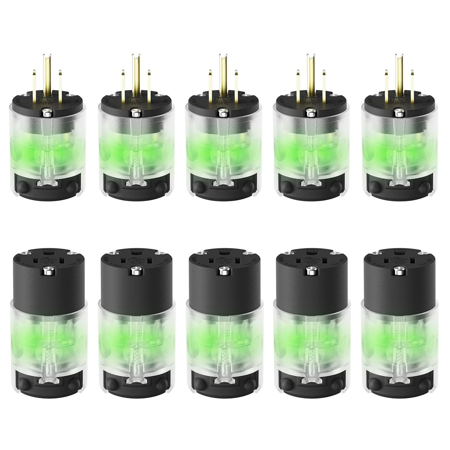 AIDA Lighted Plug and Connector Set for Safe Power Use