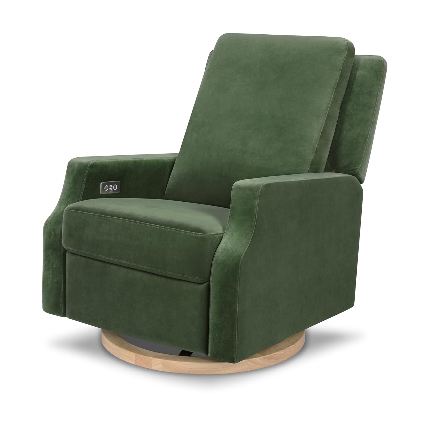 Crewe Electronic Recliner and Swivel Glider in Forest Green Velvet