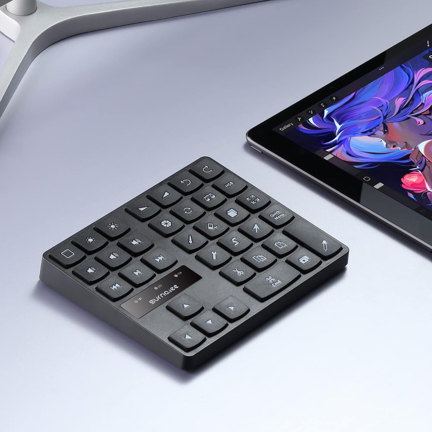Bluetooth Keypad for iPad Procreate - Wireless Rechargeable Keyboard