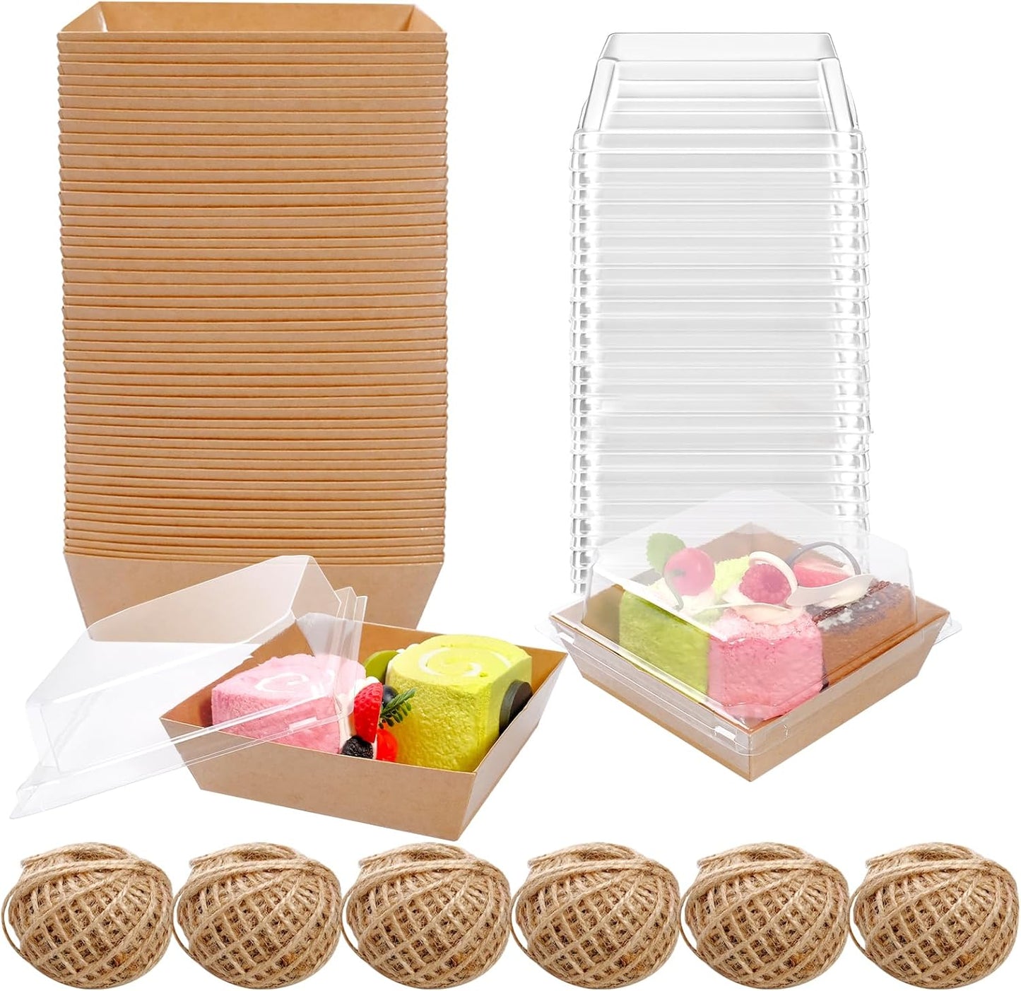 200 Pack Charcuterie Boxes with Clear Lids for Food Storage