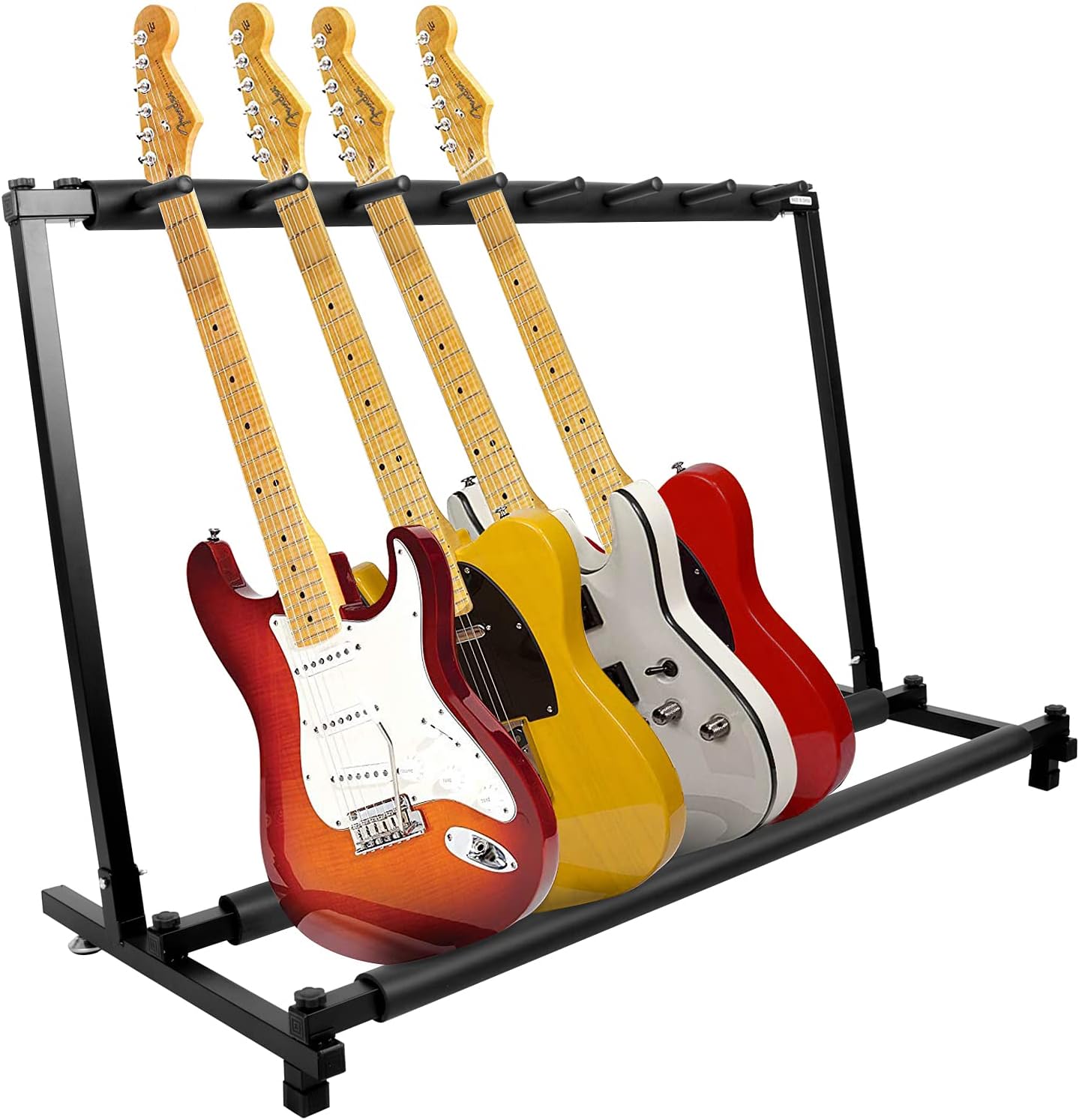 Space-Saving 7-Guitar Display Stand - Versatile Band Stage Organizer