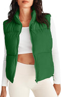 MEROKEETY Puffer Vest Women Quilted Zip Up Coat - Lightweight Warm