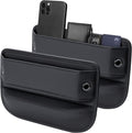 Universal Fit Car Gap Filler Seat Organizer - Slim Leather 2 Pack