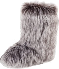 Faux Fur Mid-Calf Snow Boots for Women - Fluffy Warm Flat Boots