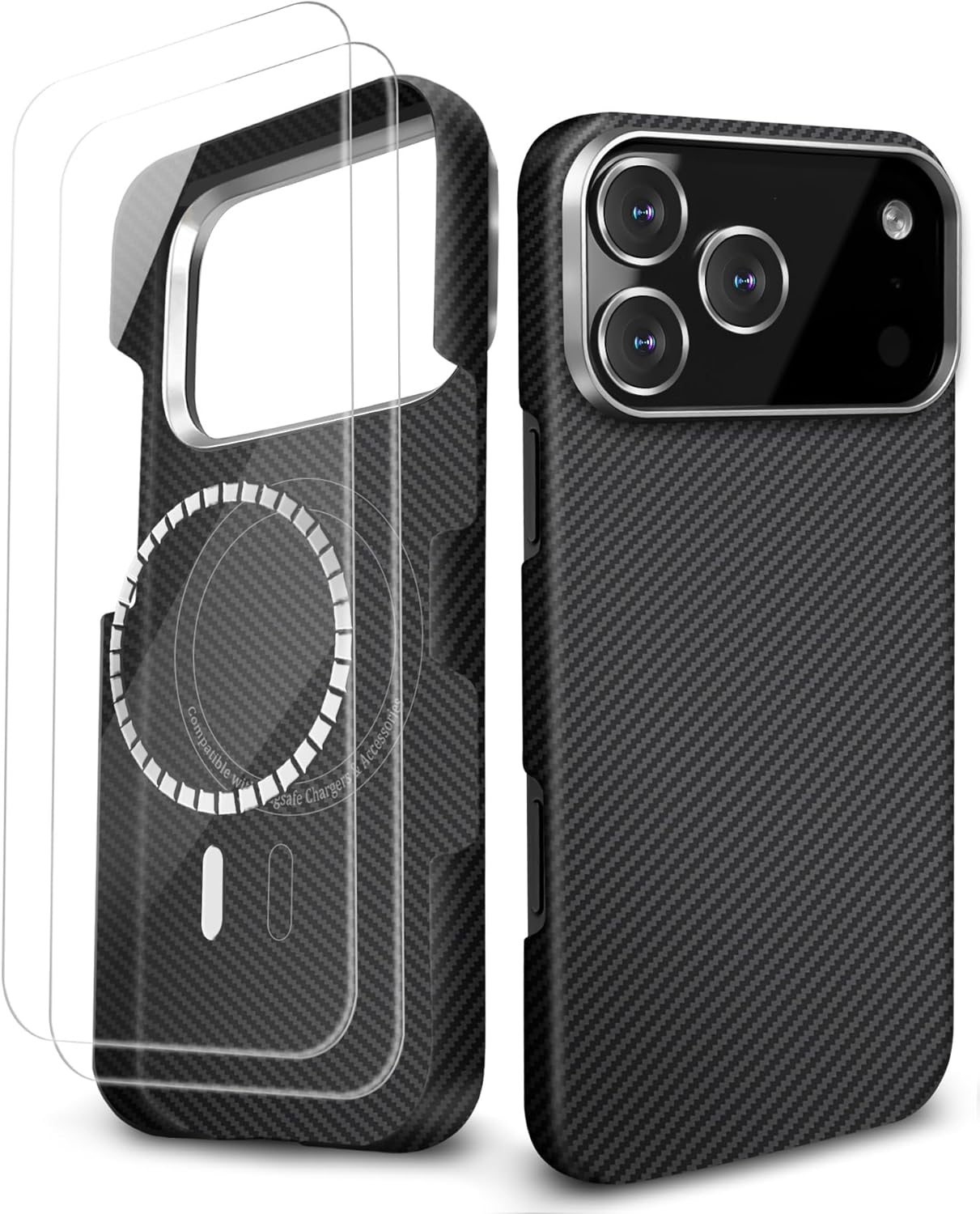 600D Carbon Fiber Phone Case for iPhone 17 Pro Max - Ultra-Slim
