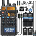 Baofeng UV-5R Dual Band 8W Ham Radio 2Pack - Long Battery Life