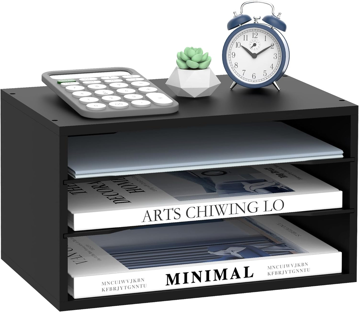 3 Tier Wood Desk File Organizer by SUPEASY