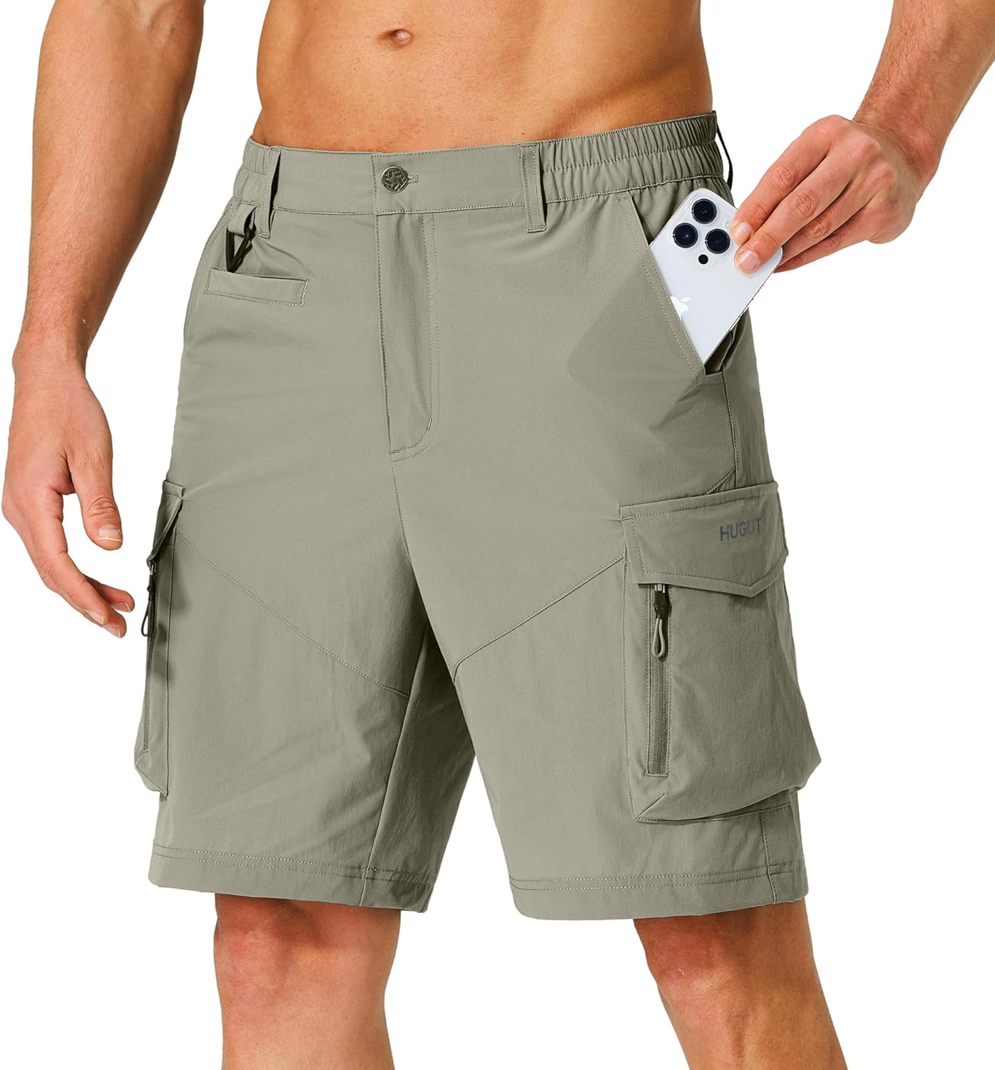 Men's Hiking Cargo Shorts Quick Dry Lightweight Travel Shorts