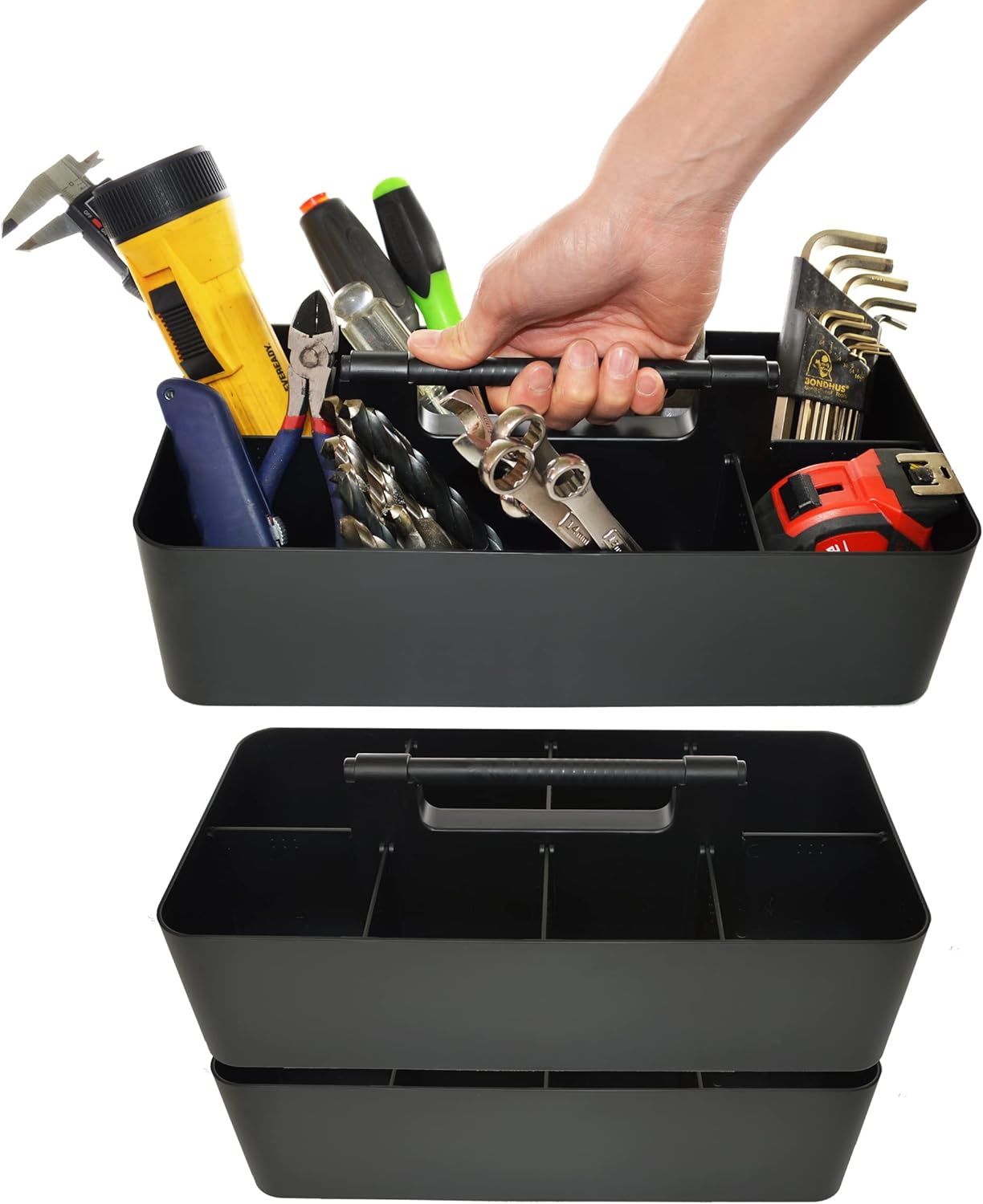 Large Portable Caddy with 8 Compartments for Easy Organization